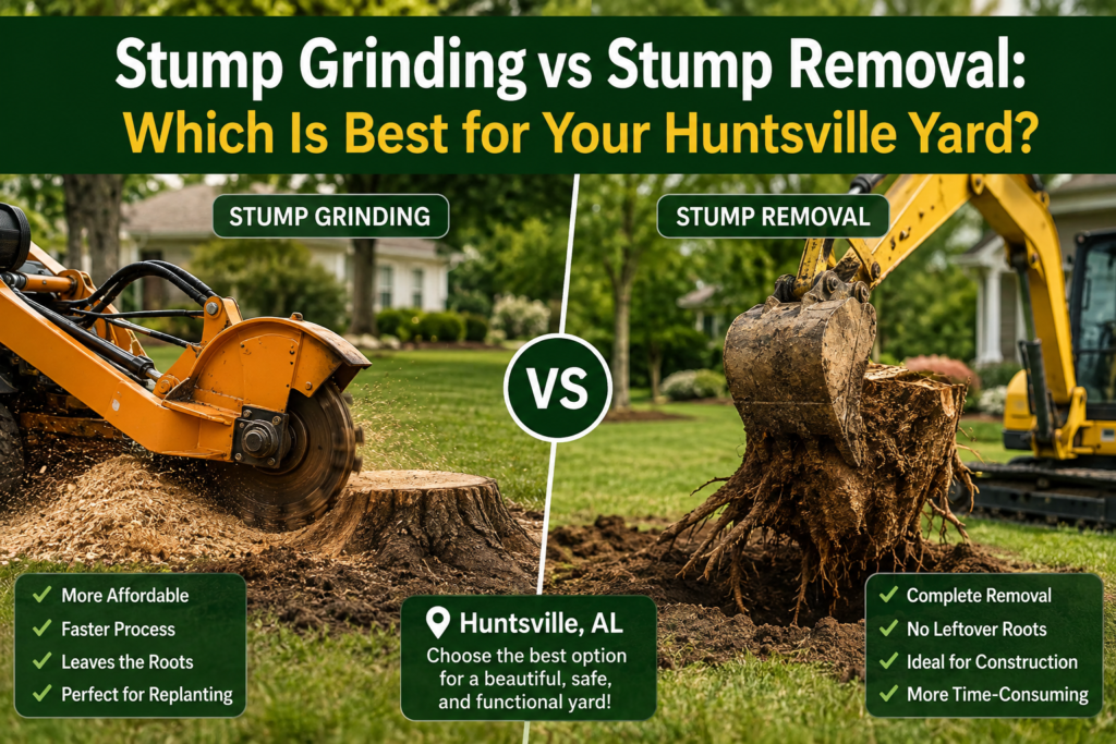 stump grinding vs stump removal